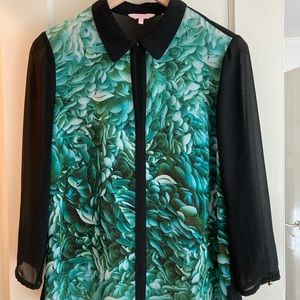 Ted Baker Green Floral Blouse T3